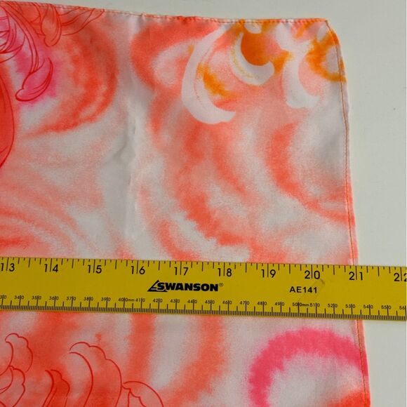 2 VTG Hawaiian Print Scarves 60s Mid-Century - Picture 3 of 7